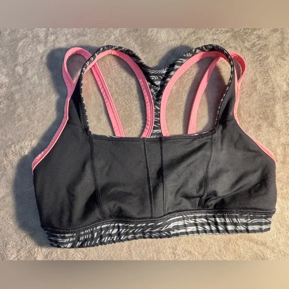 lululemon athletica Black & Pink Strappy Sports Bikini Top - Picture 4 of 6